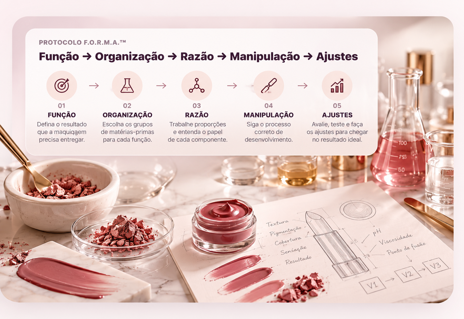 Protocolo F.O.R.M.A. para desenvolvimento de maquiagens